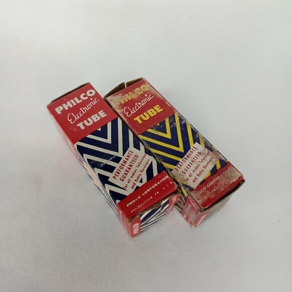 Mid Century Electronic Tube With Box Set Of 2 Philco Model 2CY5 NOS NIB 1950s - Picture 9 of 10